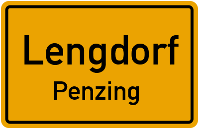 Ortsschild Lengdorf Penzing