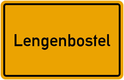 Ortsschild von Lengenbostel in Niedersachsen