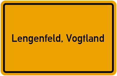 Ortsschild von Stadt Lengenfeld, Vogtland in Sachsen