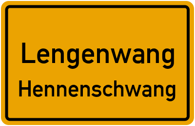 Straßenverzeichnis Lengenwang Hennenschwang