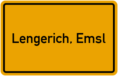 Ortsschild von Gemeinde Lengerich, Emsl in Niedersachsen