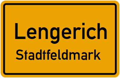 Ortsschild Lengerich Stadtfeldmark