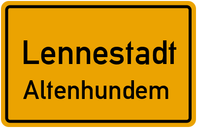 Ortsschild Lennestadt Altenhundem