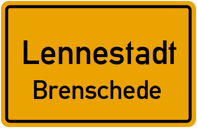 Ortsschild Lennestadt Brenschede