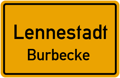 Straßenverzeichnis Lennestadt Burbecke