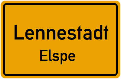 Ortsschild Lennestadt Elspe