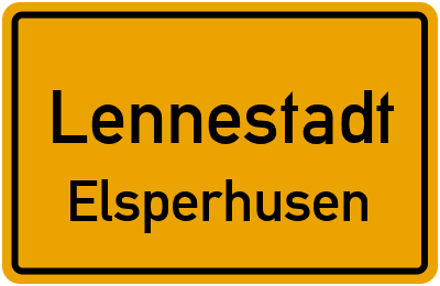 Ortsschild Lennestadt Elsperhusen