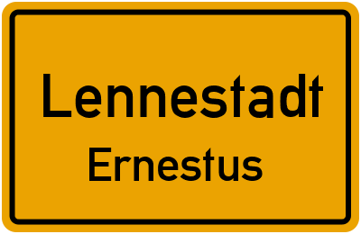 Ortsschild Lennestadt Ernestus