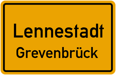 Ortsschild Lennestadt Grevenbrück