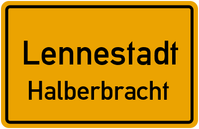 Ortsschild Lennestadt Halberbracht