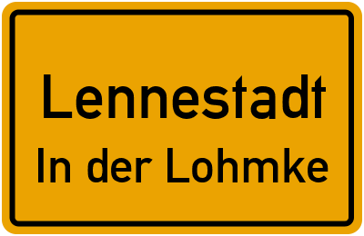 Straßenverzeichnis Lennestadt In der Lohmke