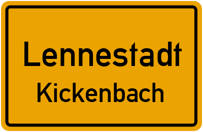 Straßenverzeichnis Lennestadt Kickenbach