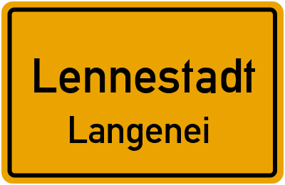 Ortsschild Lennestadt Langenei