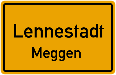 Ortsschild Lennestadt Meggen