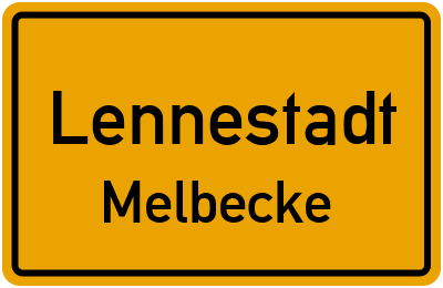 Ortsschild Lennestadt Melbecke