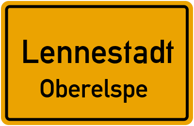 Ortsschild Lennestadt Oberelspe