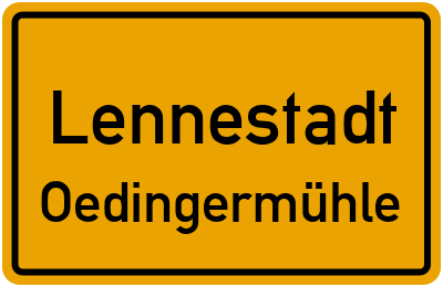 Straßenverzeichnis Lennestadt Oedingermühle