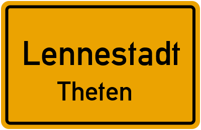 Ortsschild Lennestadt Theten