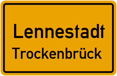 Ortsschild Lennestadt Trockenbrück