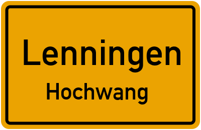 Ortsschild Lenningen Hochwang