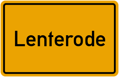 Ortsschild von Gemeinde Lenterode in Thüringen