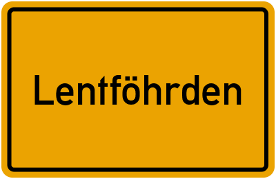 Ortsschild von Lentföhrden in Schleswig-Holstein
