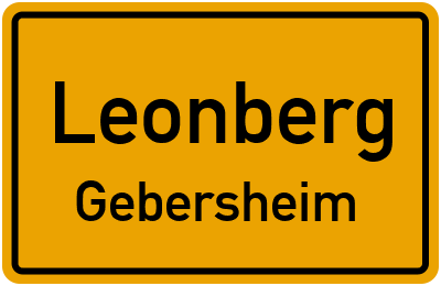 Ortsschild Leonberg Gebersheim