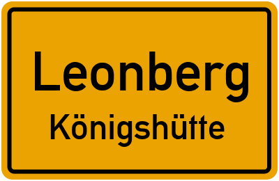 Straßenverzeichnis Leonberg Königshütte