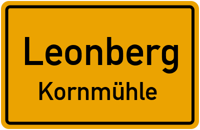 Straßenverzeichnis Leonberg Kornmühle
