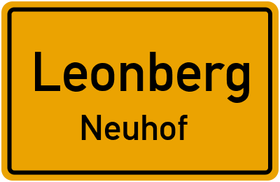 Straßenverzeichnis Leonberg Neuhof