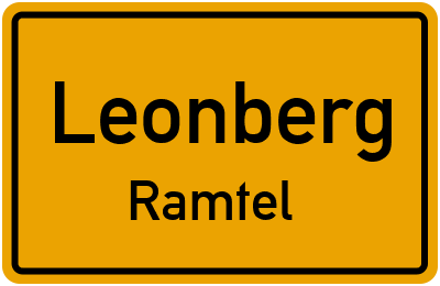 Ortsschild Leonberg Ramtel