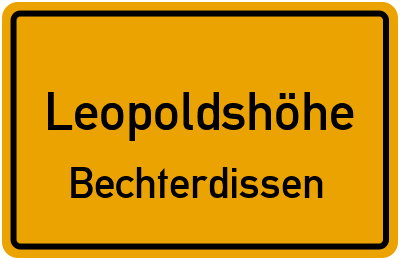 Straßenverzeichnis Leopoldshöhe Bechterdissen