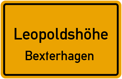 Straßenverzeichnis Leopoldshöhe Bexterhagen