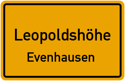 Straßenverzeichnis Leopoldshöhe Evenhausen