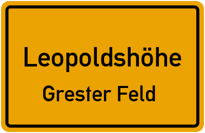 Straßenverzeichnis Leopoldshöhe Grester Feld