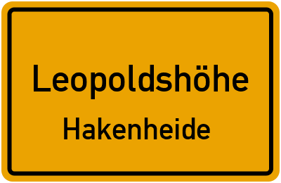 Straßenverzeichnis Leopoldshöhe Hakenheide