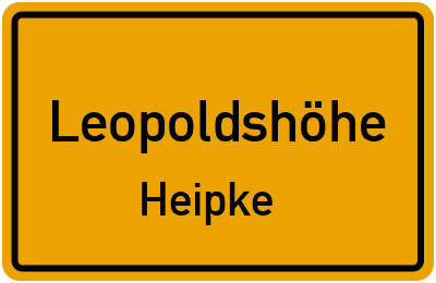 Straßenverzeichnis Leopoldshöhe Heipke
