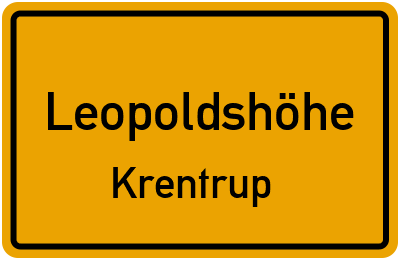 Ortsschild Leopoldshöhe Krentrup