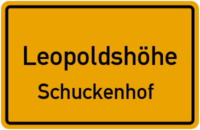 Straßenverzeichnis Leopoldshöhe Schuckenhof