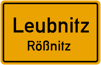 Straßenverzeichnis Leubnitz Rößnitz