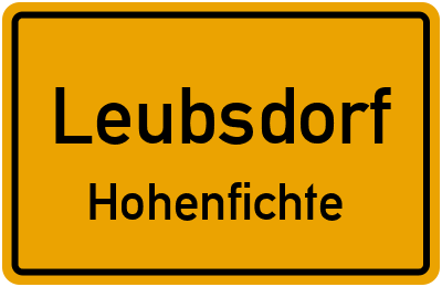 Straßenverzeichnis Leubsdorf Hohenfichte
