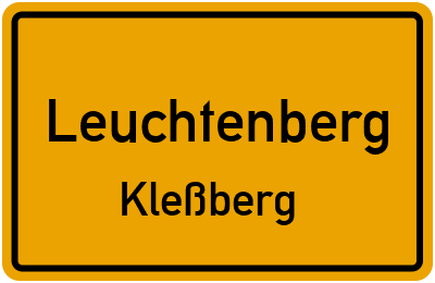 Ortsschild Leuchtenberg Kleßberg