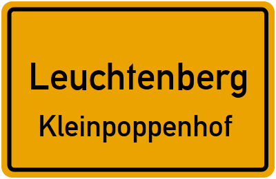 Ortsschild Leuchtenberg Kleinpoppenhof
