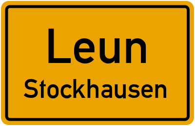 Ortsschild Leun Stockhausen
