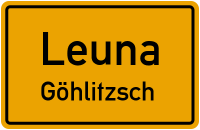 Straßenverzeichnis Leuna Göhlitzsch