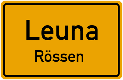 Straßenverzeichnis Leuna Rössen
