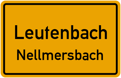 Ortsschild Leutenbach Nellmersbach