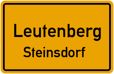Ortsschild Leutenberg Steinsdorf