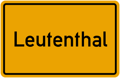 Ortsschild von Gemeinde Leutenthal in Thüringen