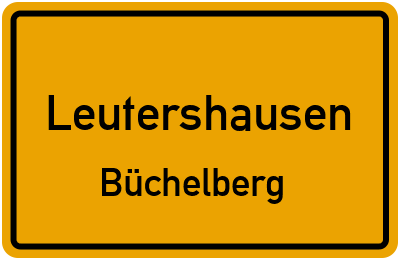 Ortsschild Leutershausen Büchelberg